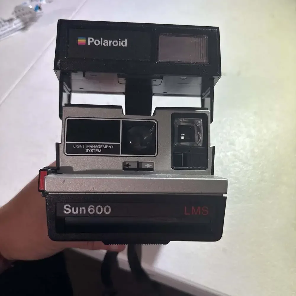 Vintage Polaroid Sun 600 LMS Instant Camera with Strap